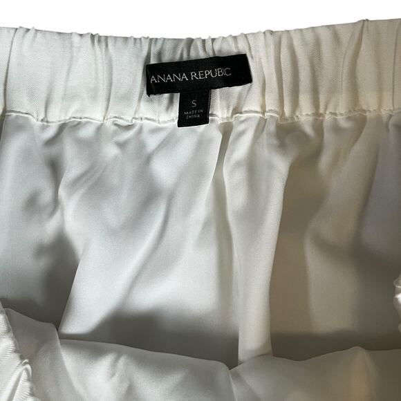 Banana Republic White Drawstring Skirt with Pockets – Size Small Causal Chic - Picture 8 of 9